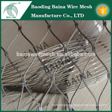 hand woven knotted stainless steel wire rope mesh